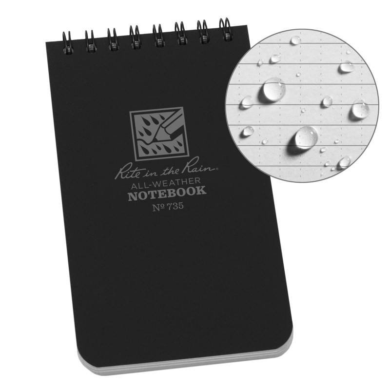 Rite in The Rain 3"x5" Notebook - Black